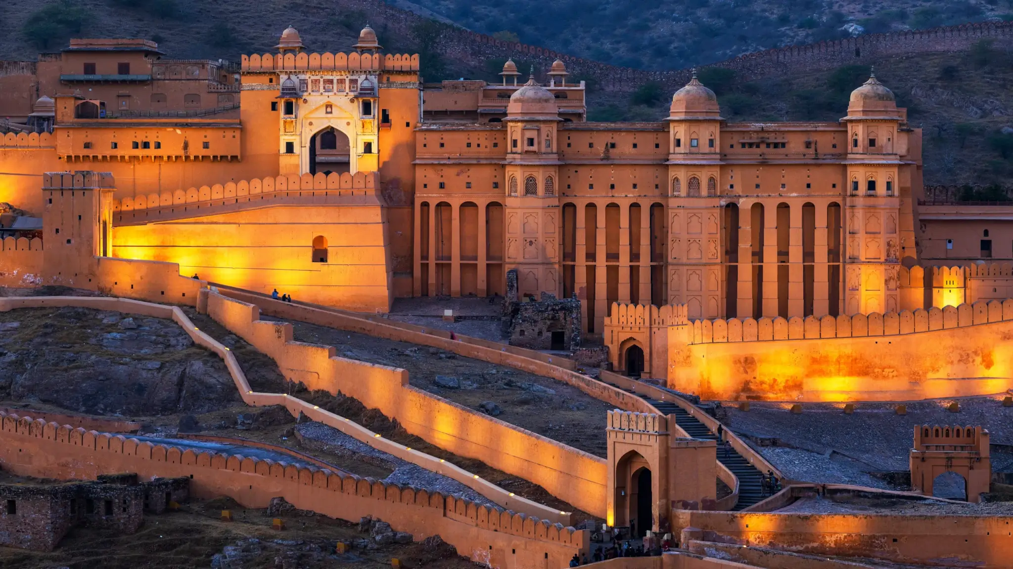 night view of Amer fort of Jaipur Rangilo rajasthan,