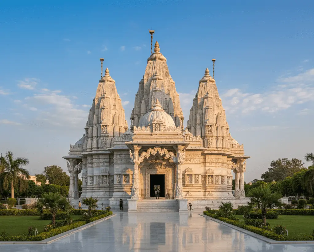 birla temple of jaipur, radhe krishna temple, the pink city